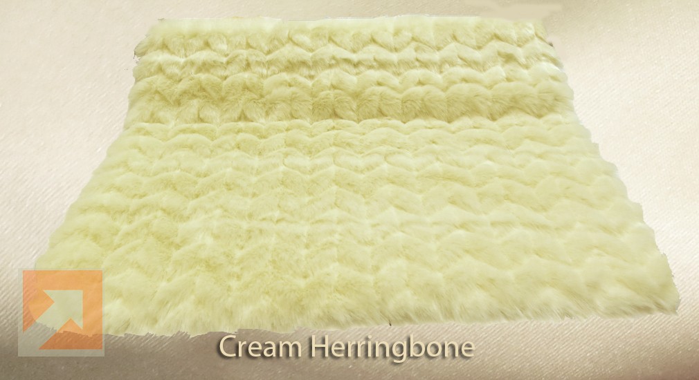 Cream Herringbone