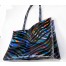 Blue Spectrum Holographic with Zebra Print Handbag